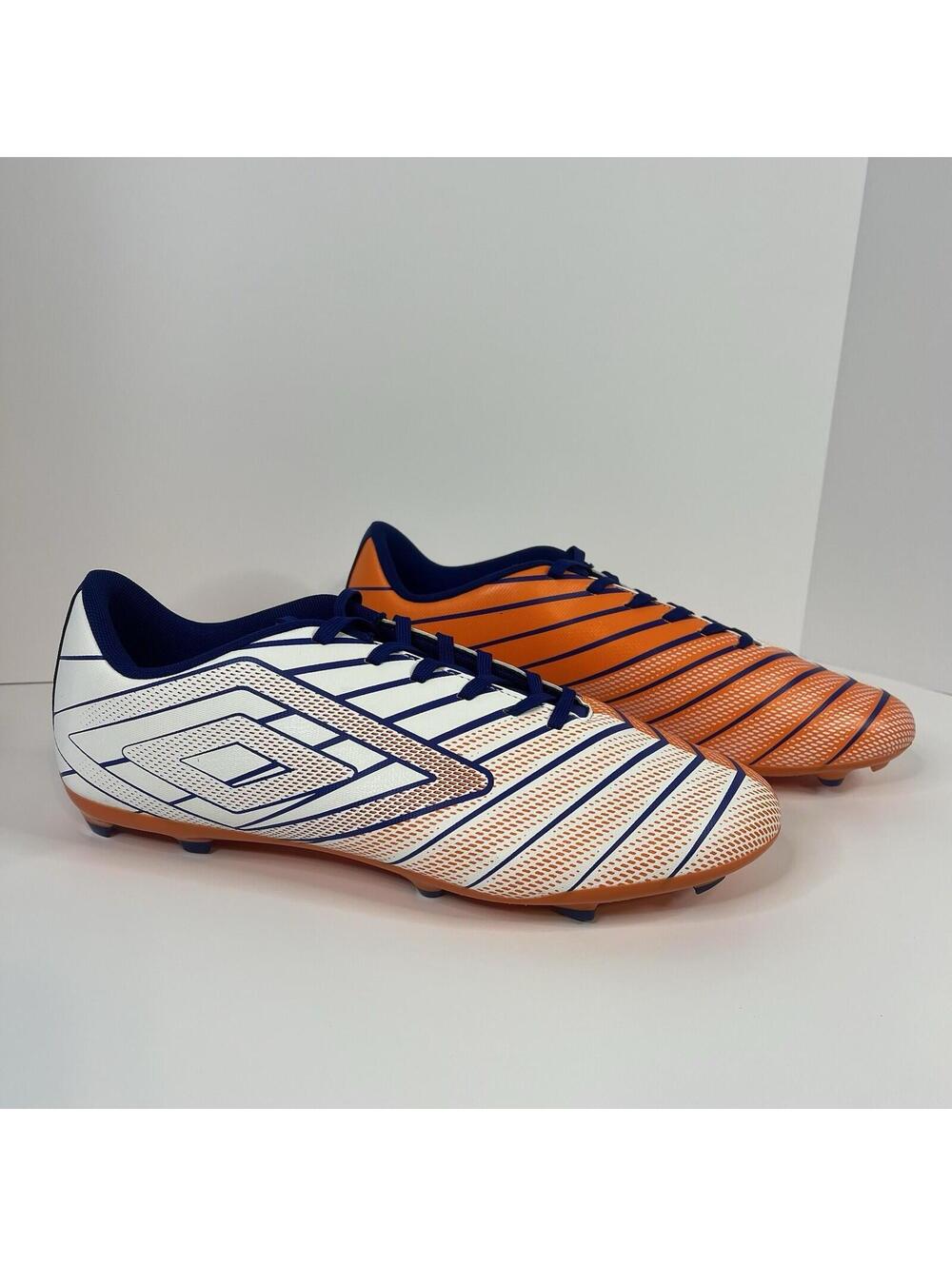UMBRO VELOCITA ELIXIR LEAGUE FG US Men Sz 13 Soccer Cleat 81943U-Luk WHT/ORA*NWT